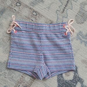 Janie and Jack Baby Girls Blue Pink Textured Shorts Sz12-18m